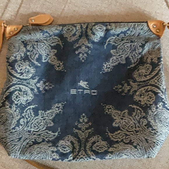 Etro denim crossbody, big 10" x 10" - Picture 3 of 12